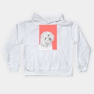 Cockapoo Dog Portrait Kids Hoodie